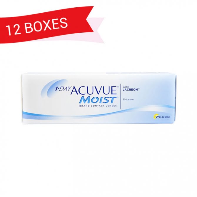 1-DAY ACUVUE MOIST (12 Boxes)
