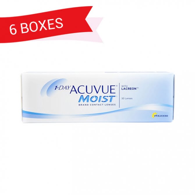 1-DAY ACUVUE MOIST (6 Boxes)