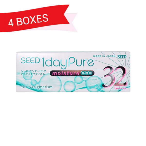 SEED 1DAY PURE MOISTURE ASTIGMATISM (4 Boxes)